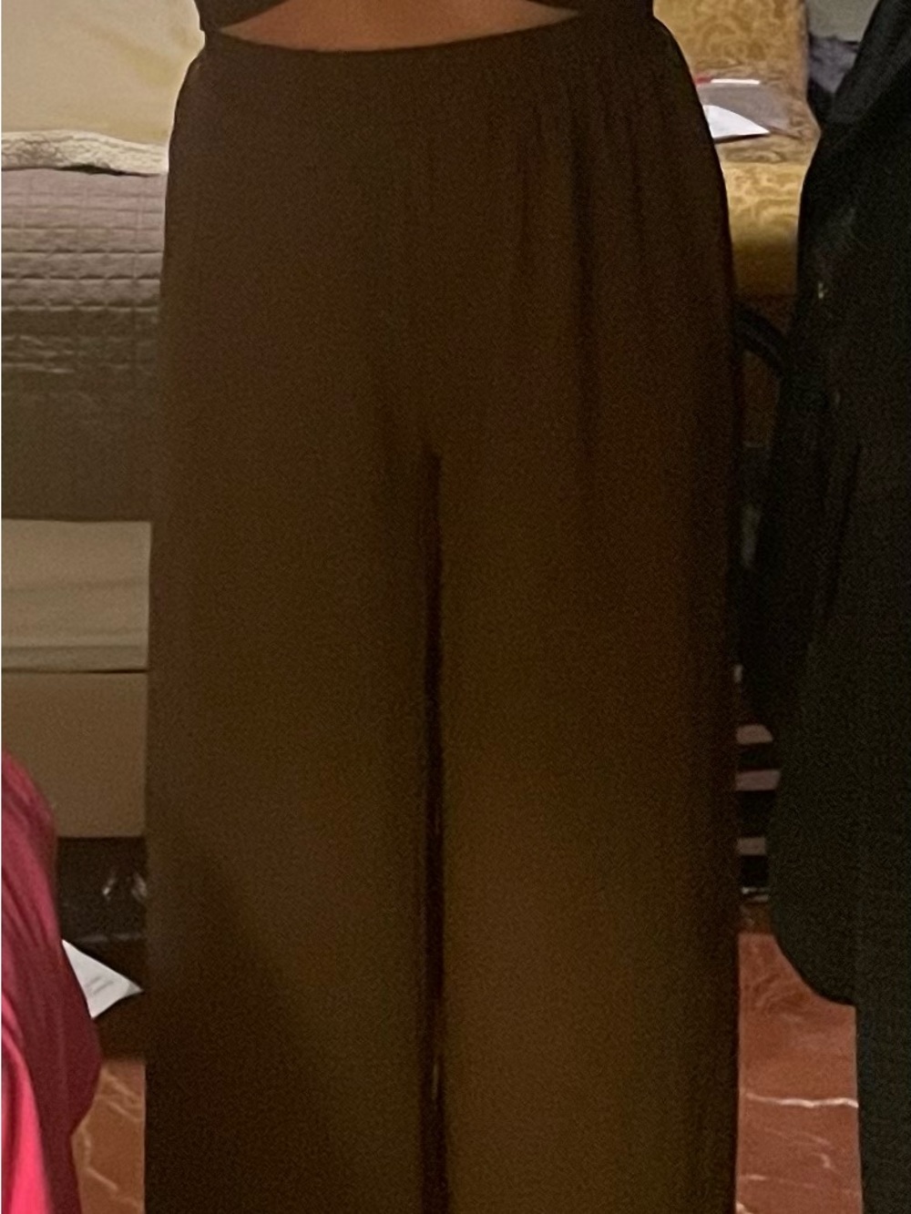 2 piece Wide Leg Brown Women’s Set - Picture 3 of 9